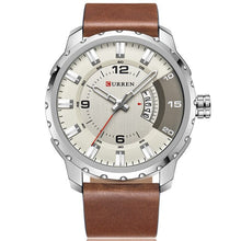 Load image into Gallery viewer, Date Clock Leather Strap  Military Wristwatch