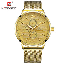 Load image into Gallery viewer, Blue Full Steel Military Men Wristwatch Clock