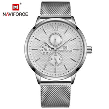 Load image into Gallery viewer, Blue Full Steel Military Men Wristwatch Clock