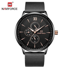 Load image into Gallery viewer, Blue Full Steel Military Men Wristwatch Clock